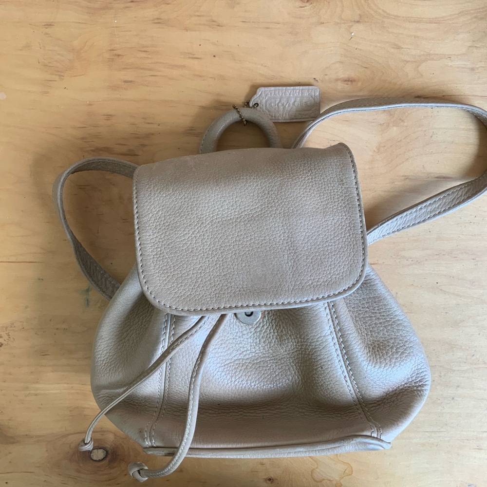 Vintage Coach Tan Leather Backpack